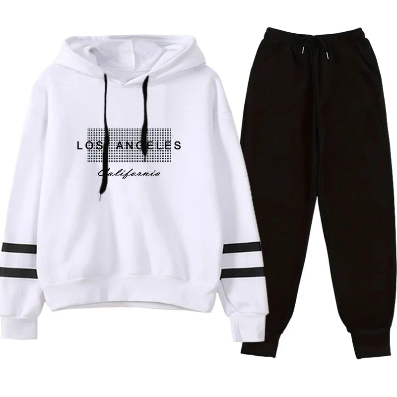 Two-piece Set Tracksuit Hoodies Daily Outdoor Jogging Fashion