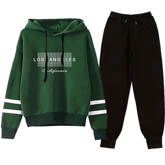 Two-piece Set Tracksuit Hoodies Daily Outdoor Jogging Fashion