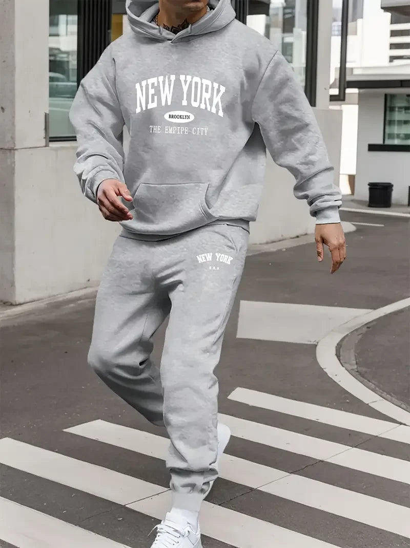 Men's sports outfit - New York letter print
