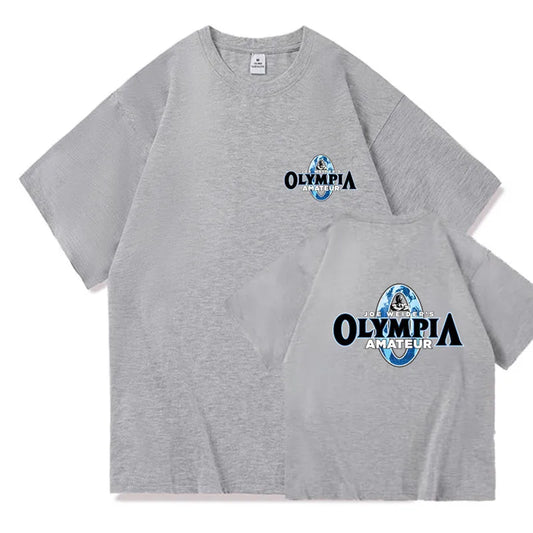 Summer OLYMPIA Men Gyms Short Sleeve T Shirts