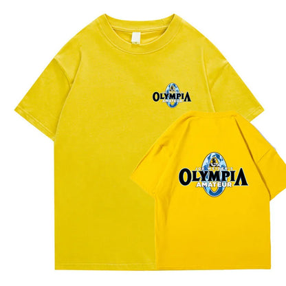 Summer OLYMPIA Men Gyms Short Sleeve T Shirts