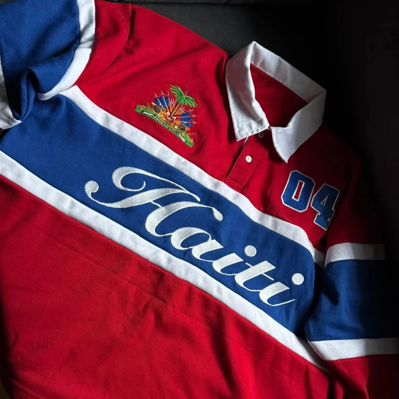 Mens Polo Shirt Harajuku Y2K Streetwear