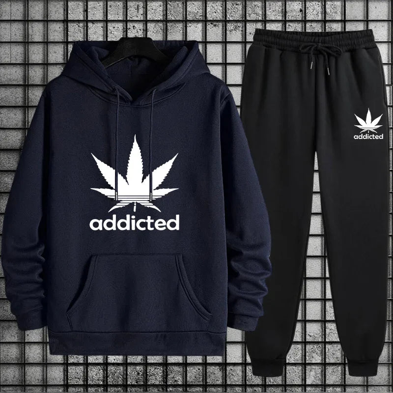 Tracksuit Hoodie + Sweatpants Urban Casual Fashion Comfort
