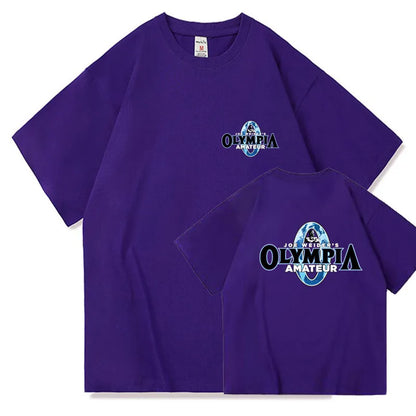 Summer OLYMPIA Men Gyms Short Sleeve T Shirts