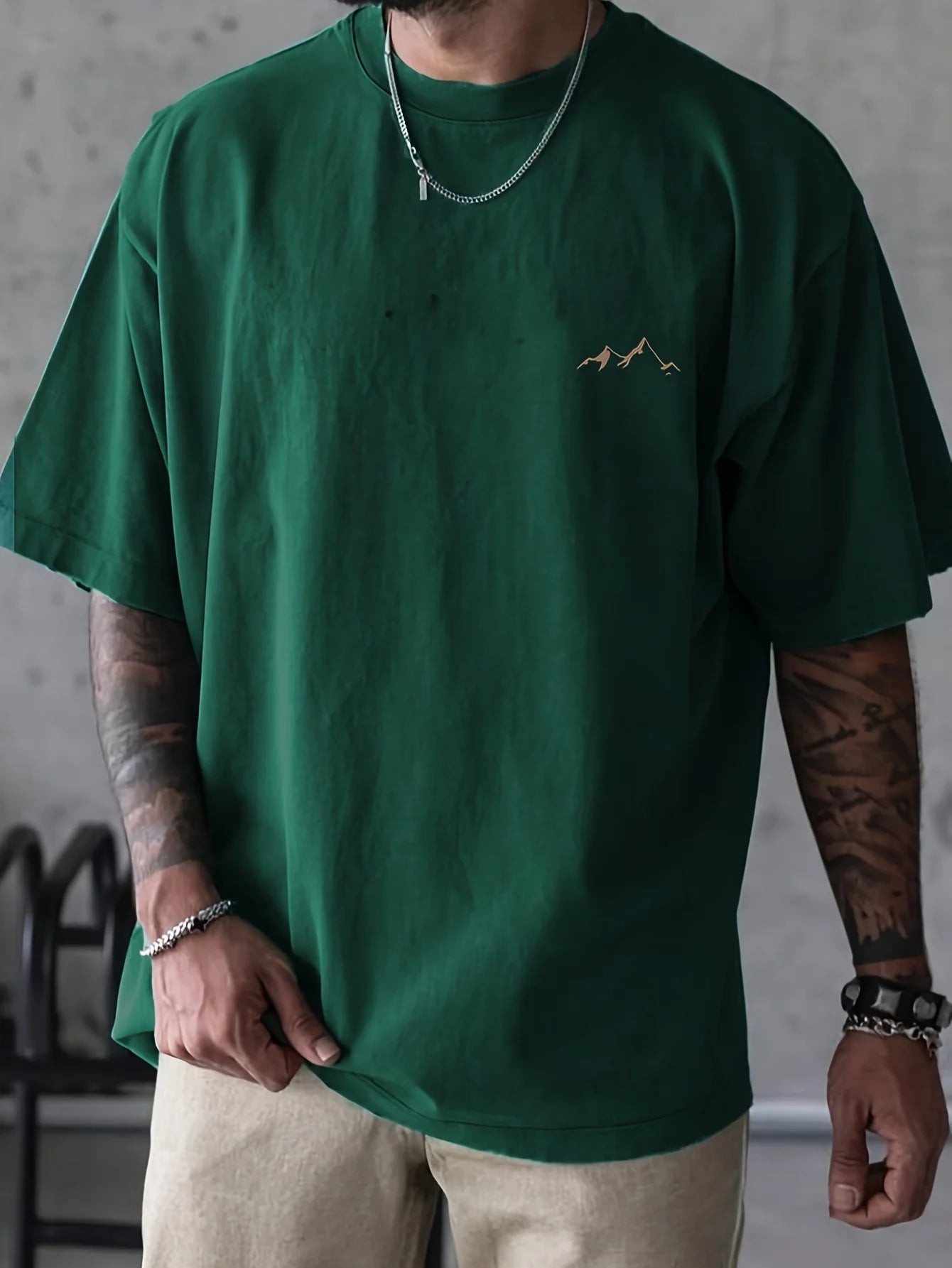 Men's Summer T-Shirts Mountain Graphic Printed