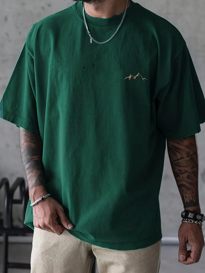 Men's Summer T-Shirts Mountain Graphic Printed