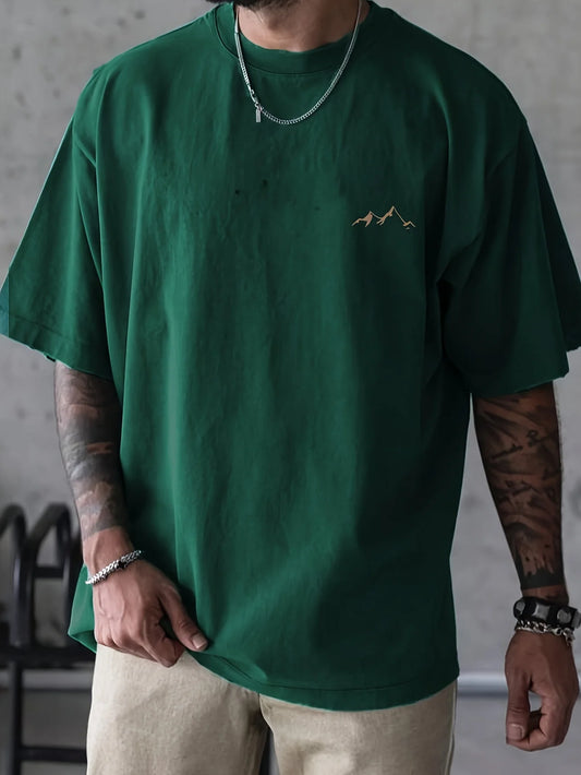 Men's Summer T-Shirts Mountain Graphic Printed