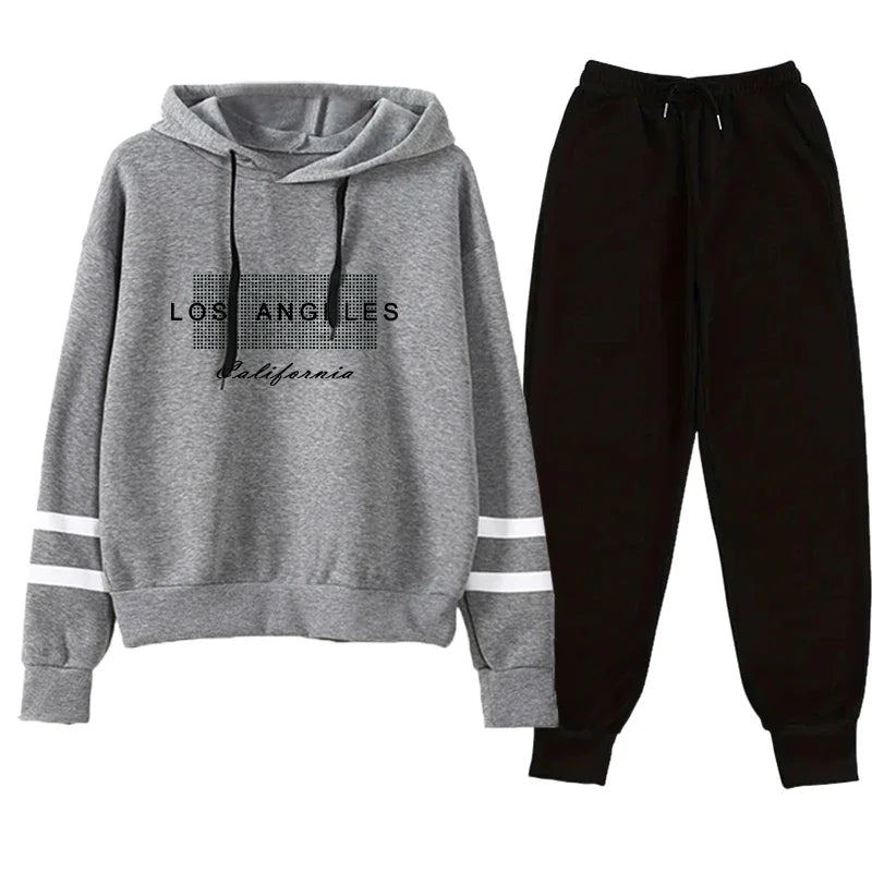 Two-piece Set Tracksuit Hoodies Daily Outdoor Jogging Fashion