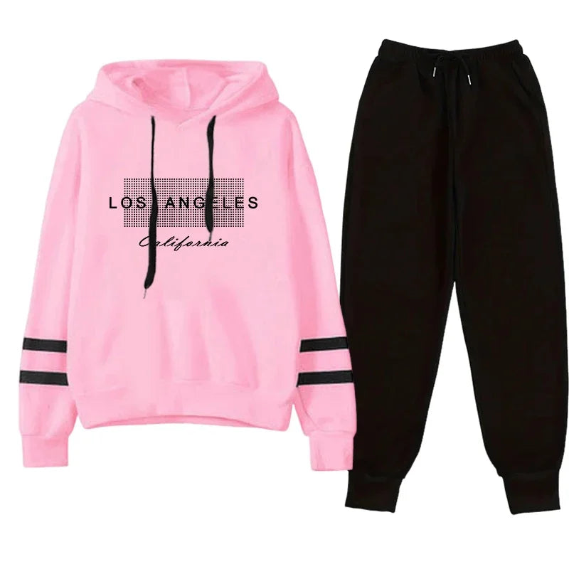 Two-piece Set Tracksuit Hoodies Daily Outdoor Jogging Fashion