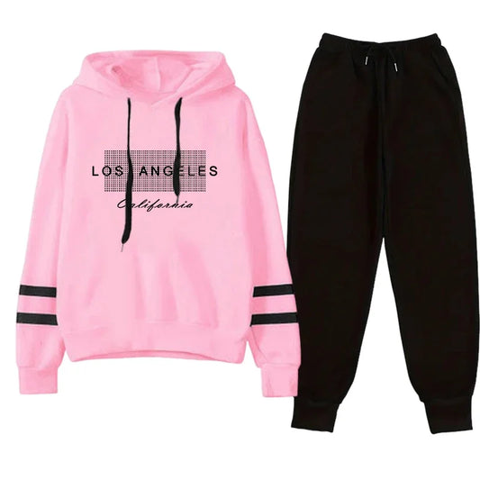 Two-piece Set Tracksuit Hoodies Daily Outdoor Jogging Fashion