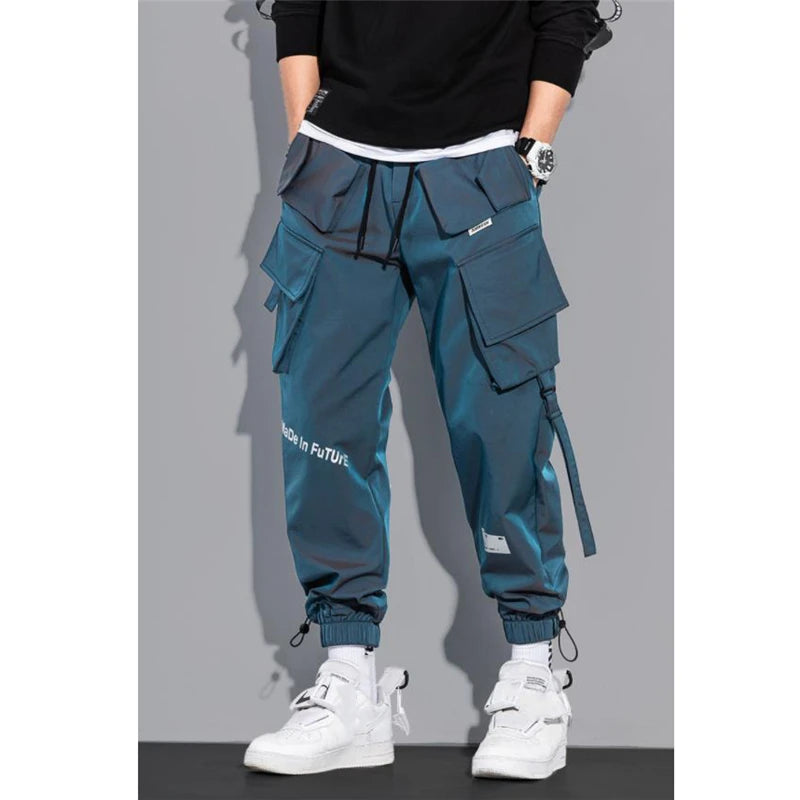 Men's Cargo Pants Fashion Hip Hop Multi-pocket Trousers Trendy Streetwear Solid Sweatpants Pantalones Casual Hombre