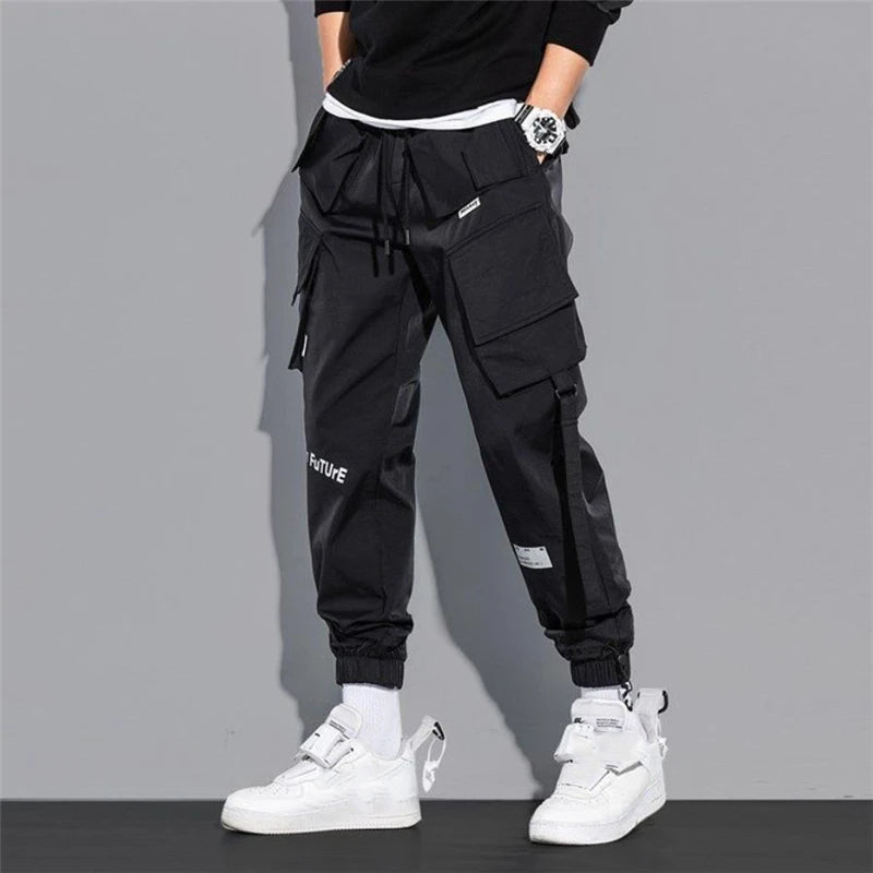 Men's Cargo Pants Fashion Hip Hop Multi-pocket Trousers Trendy Streetwear Solid Sweatpants Pantalones Casual Hombre
