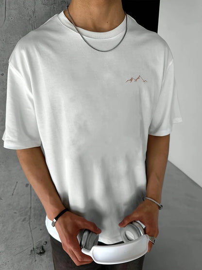 Men's Summer T-Shirts Mountain Graphic Printed