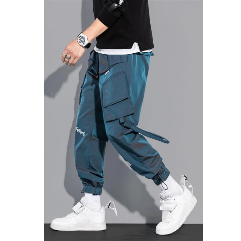 Men's Cargo Pants Fashion Hip Hop Multi-pocket Trousers Trendy Streetwear Solid Sweatpants Pantalones Casual Hombre