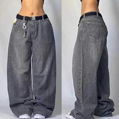Streetwear Fashion New Multi-pocket Washed Baggy Jeans