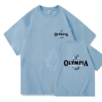 Summer OLYMPIA Men Gyms Short Sleeve T Shirts