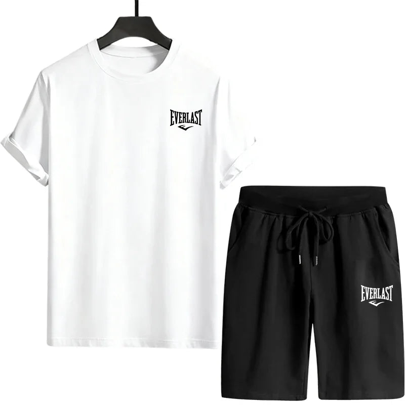 New Mens T-shirt + Shorts Urban Causal Summer Outfit