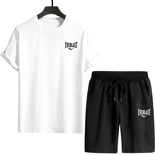 New Mens T-shirt + Shorts Urban Causal Summer Outfit