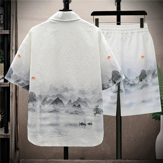 Shirts + shorts new style summer fashion Men's Casual Sets