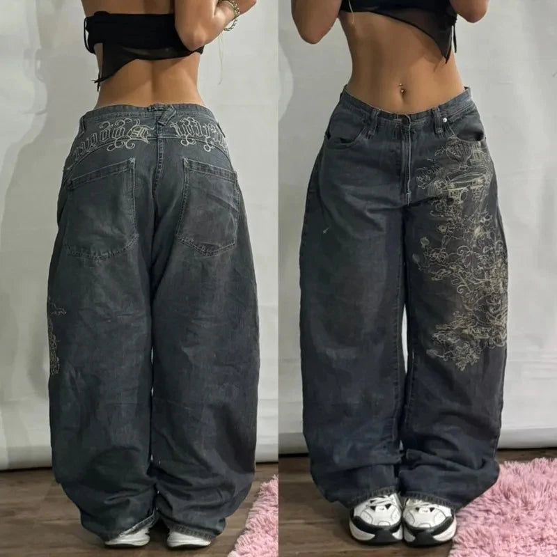Streetwear Fashion New Multi-pocket Washed Baggy Jeans