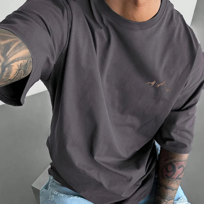 Men's Summer T-Shirts Mountain Graphic Printed