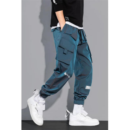 Men's Cargo Pants Fashion Hip Hop Multi-pocket Trousers Trendy Streetwear Solid Sweatpants Pantalones Casual Hombre