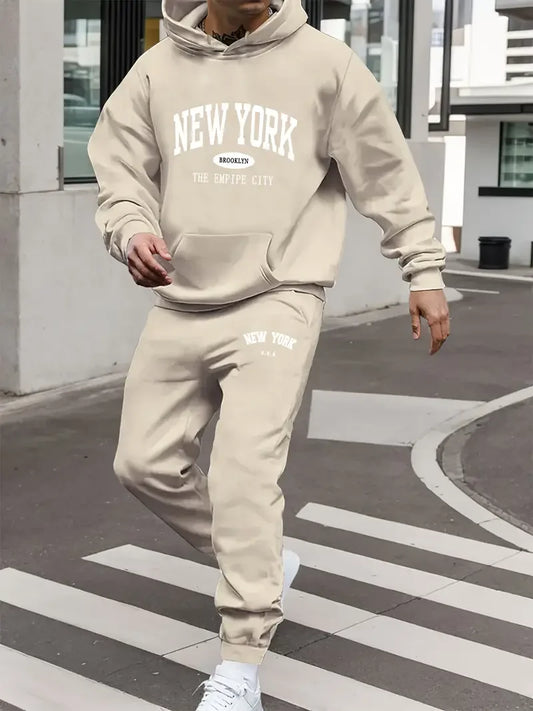 Men's sports outfit - New York letter print