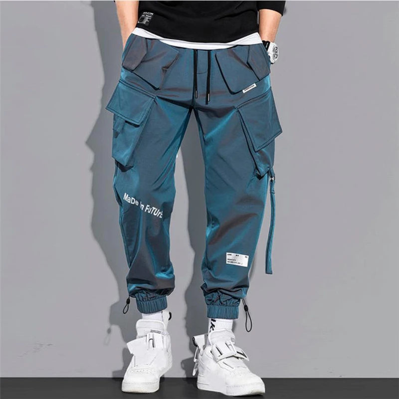 Men's Cargo Pants Fashion Hip Hop Multi-pocket Trousers Trendy Streetwear Solid Sweatpants Pantalones Casual Hombre