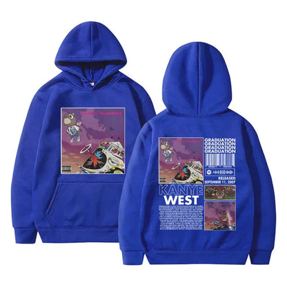 Rapper Kanye West Graduation Printed Hoodies