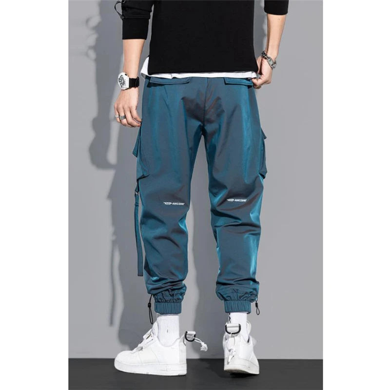 Men's Cargo Pants Fashion Hip Hop Multi-pocket Trousers Trendy Streetwear Solid Sweatpants Pantalones Casual Hombre