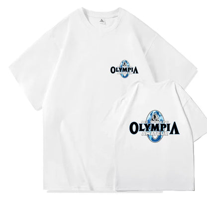 Summer OLYMPIA Men Gyms Short Sleeve T Shirts