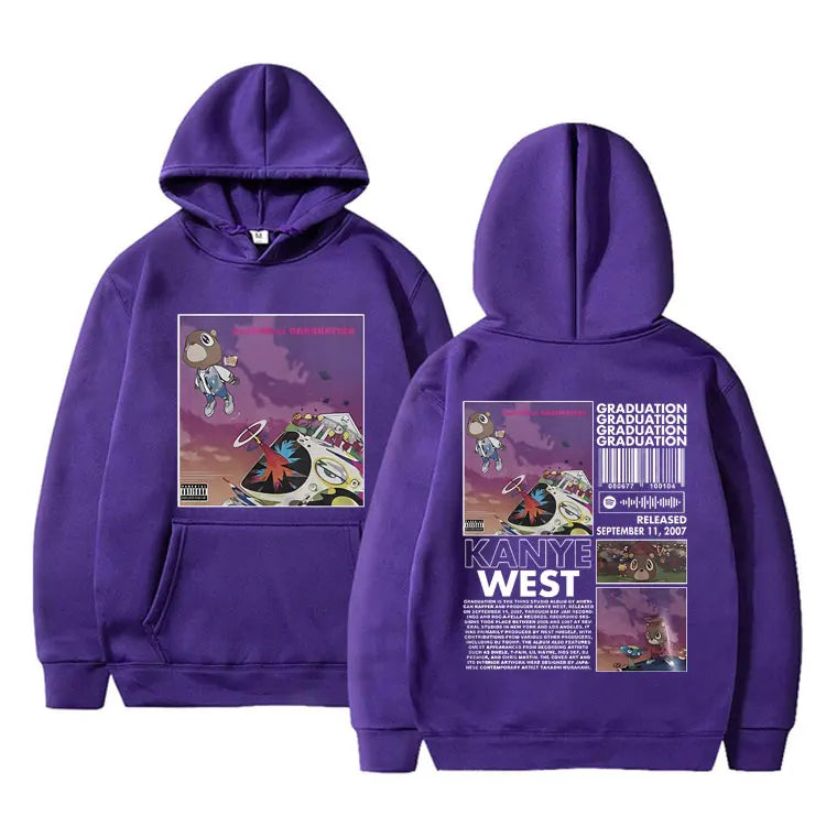 Rapper Kanye West Graduation Printed Hoodies