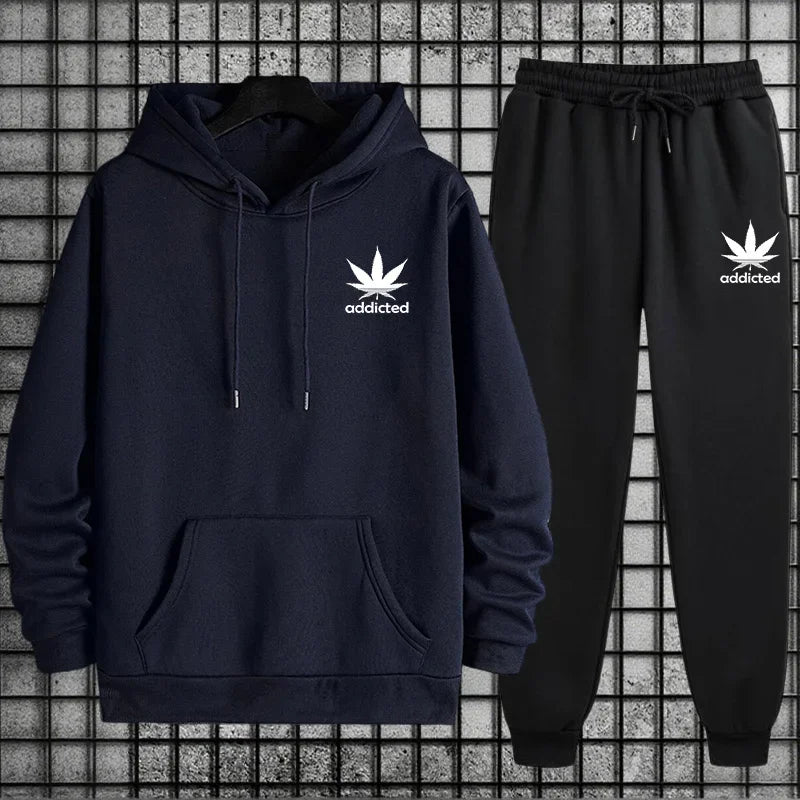 Tracksuit Hoodie + Sweatpants Urban Casual Fashion Comfort