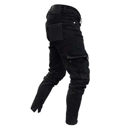 Men s Stylish Cargo Jeans with  Fit Design and Multiple Pockets for Spring and Summer Streetwear Fashion