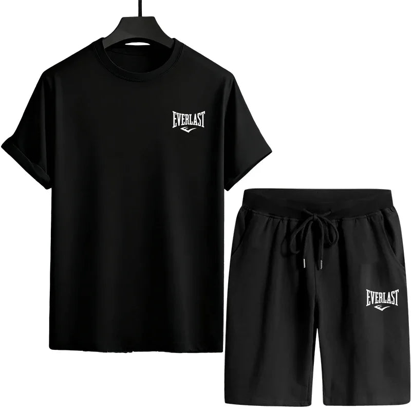 New Mens T-shirt + Shorts Urban Causal Summer Outfit