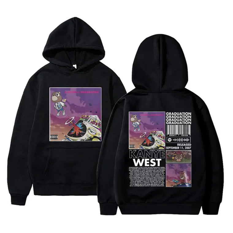 Rapper Kanye West Graduation Printed Hoodies