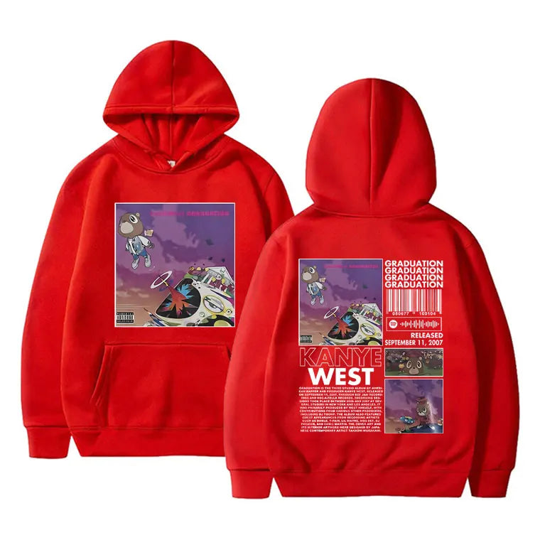 Rapper Kanye West Graduation Printed Hoodies