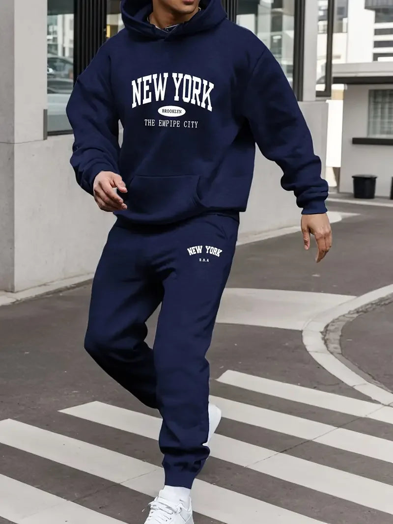 Men's sports outfit - New York letter print