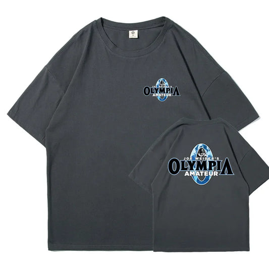 Summer OLYMPIA Men Gyms Short Sleeve T Shirts