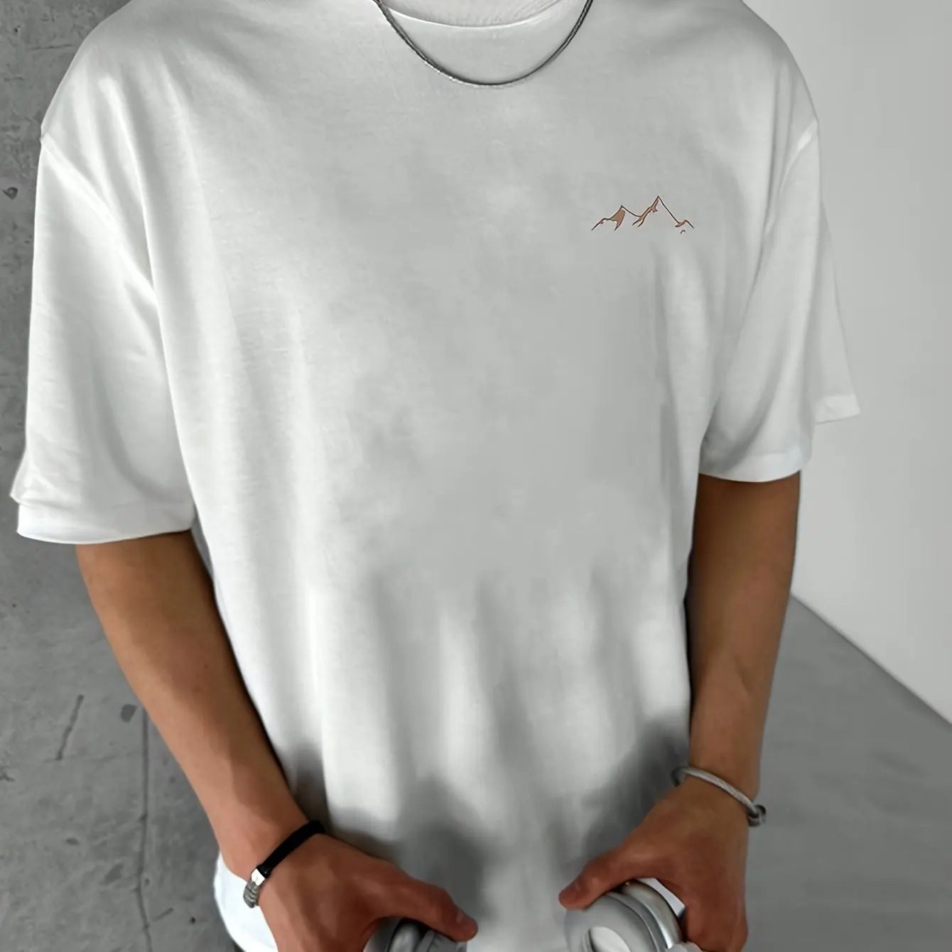 Men's Summer T-Shirts Mountain Graphic Printed