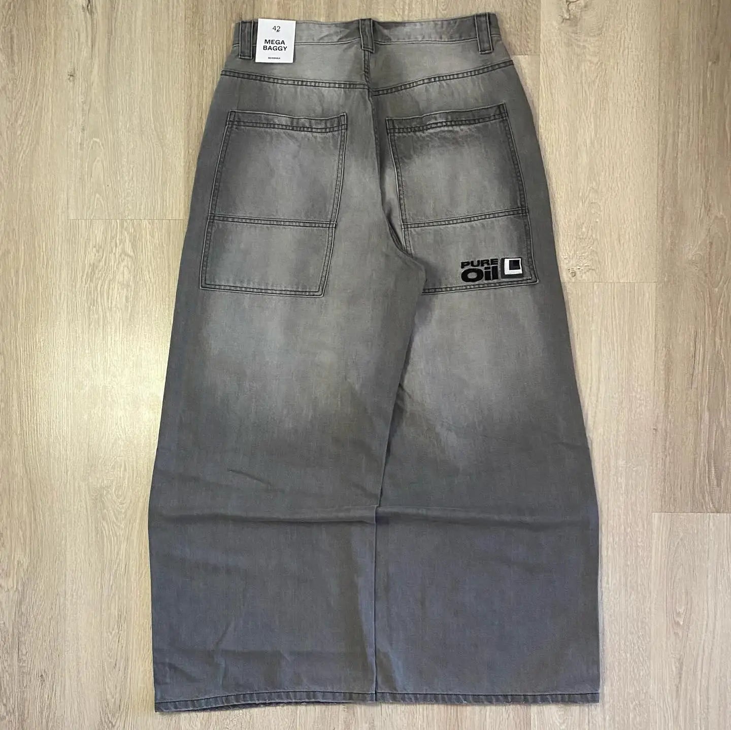 Streetwear Fashion New Multi-pocket Washed Baggy Jeans