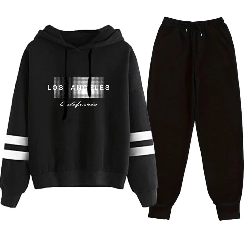 Two-piece Set Tracksuit Hoodies Daily Outdoor Jogging Fashion