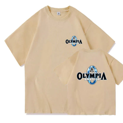 Summer OLYMPIA Men Gyms Short Sleeve T Shirts