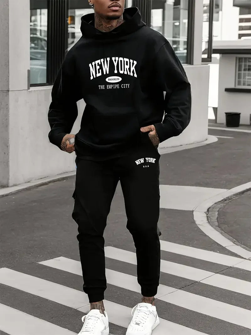 Men's sports outfit - New York letter print