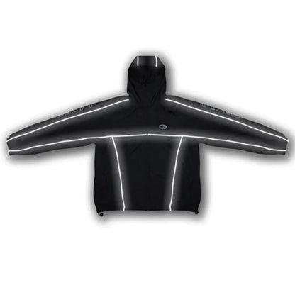 Black Sports Hoodies Casual Loose Embroidered Ziper Casual Pants