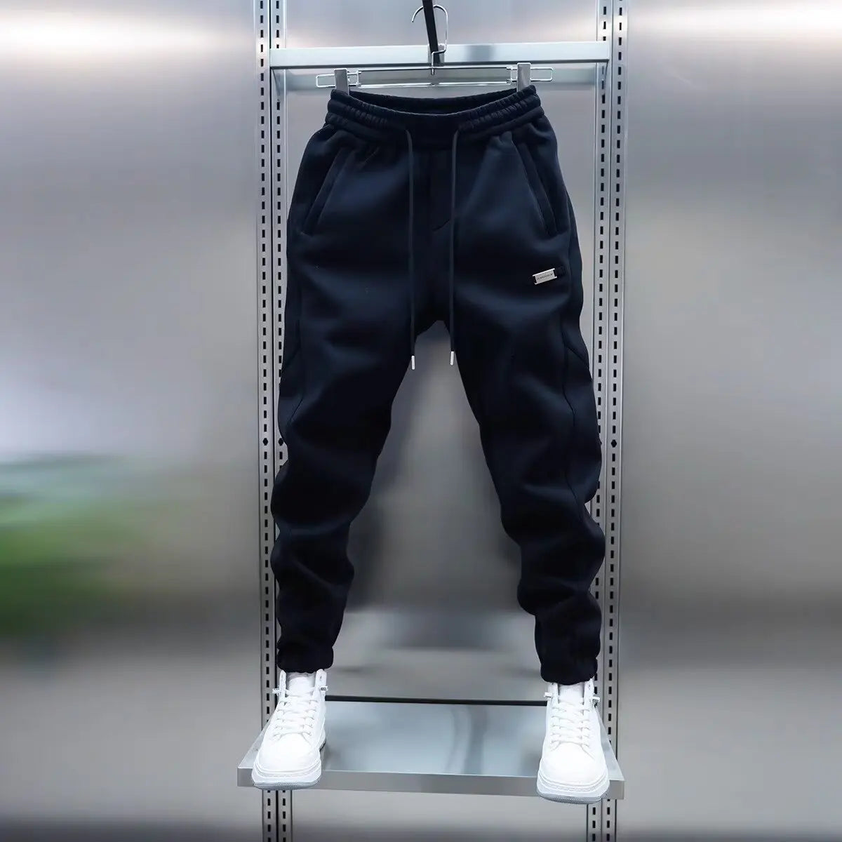 Men's Pants - Solid Color Casual Pants, Sweatpants.