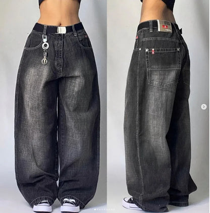 Streetwear Fashion New Multi-pocket Washed Baggy Jeans
