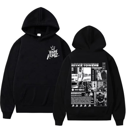 Rapper Myke Towers Album Cover Hoodies