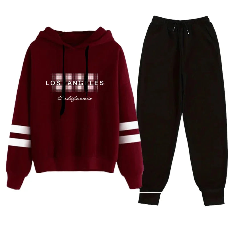 Two-piece Set Tracksuit Hoodies Daily Outdoor Jogging Fashion