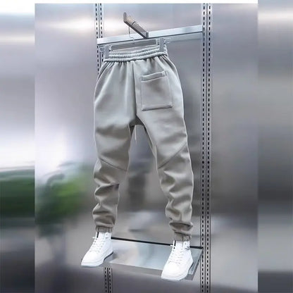 Men's Pants - Solid Color Casual Pants, Sweatpants.